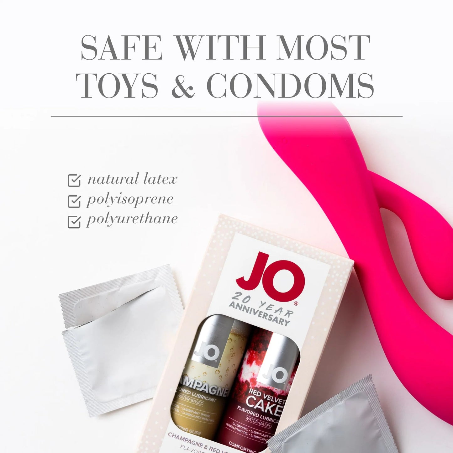 JO 20 Year Anniversary Champagne & Red Velvet Lubricant 2x60ml - 2 Pack