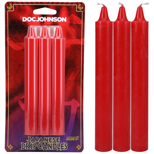 Doc Johnson Japanese Drip Candles - Red 3 Pack