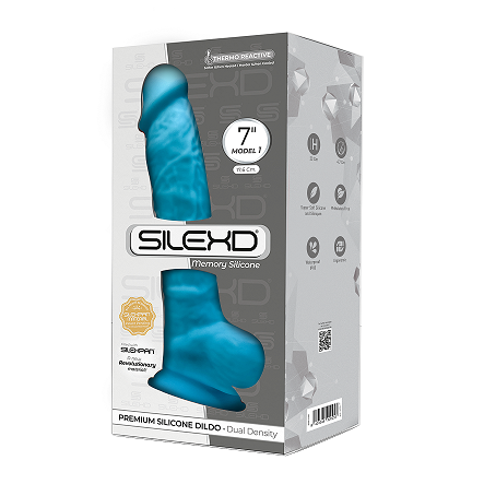 Adrien Lastic Silexd 7" Model 1 Realistic Silicone Dildo - Blue