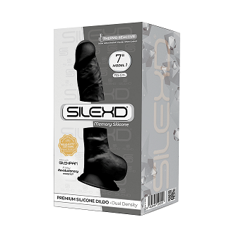 Adrien Lastic Silexd 7" Model 1 Realistic Silicone Dildo - Black