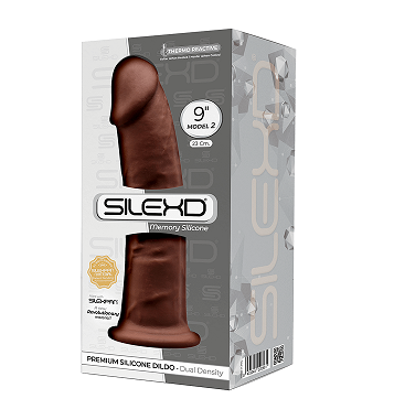 Adrien Lastic Silexd 9" Model 2 Realistic Silicone Dildo - Brown