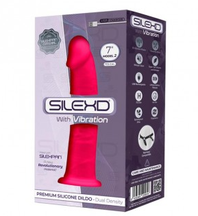 Adrien Lastic Silexd 7" Model 2 Realistic Silicone Dildo with Vibration - Pink