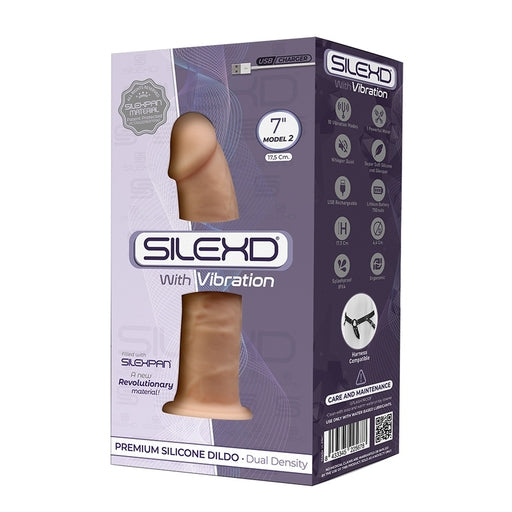 Adrien Lastic Silexd 7" Model 2 Realistic Silicone Dildo with Vibration - Flesh