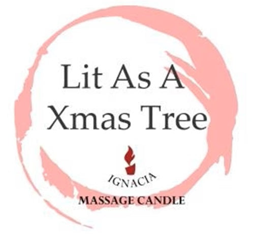 Ignacia Massage Candle Lit As A Xmas Tree - Scent Cinnamon & Apple 150g