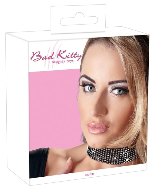 Bad Kitty Rhinestone Choker Collar