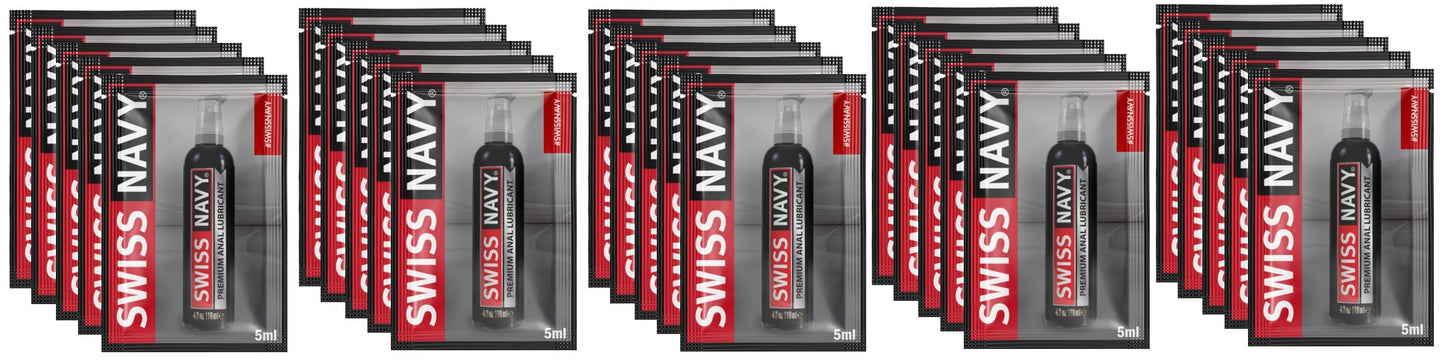 Swiss Navy Premium Anal Lube Lubricant Sample 1/5/10/15/20/25/50/100 Sachets 5ml