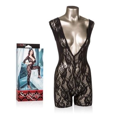 Calexotics Scandal Lace Body Suit Black Size One Size