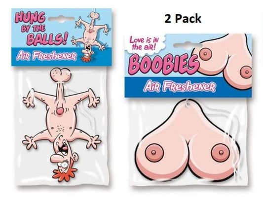 Ozze Creations | Boobies + Hung by Balls Air Freshener - 2 Pack