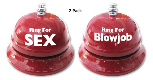 Ozze Creations | Ring For Sex + Ring Blowjob Table Bell - 2 Pack