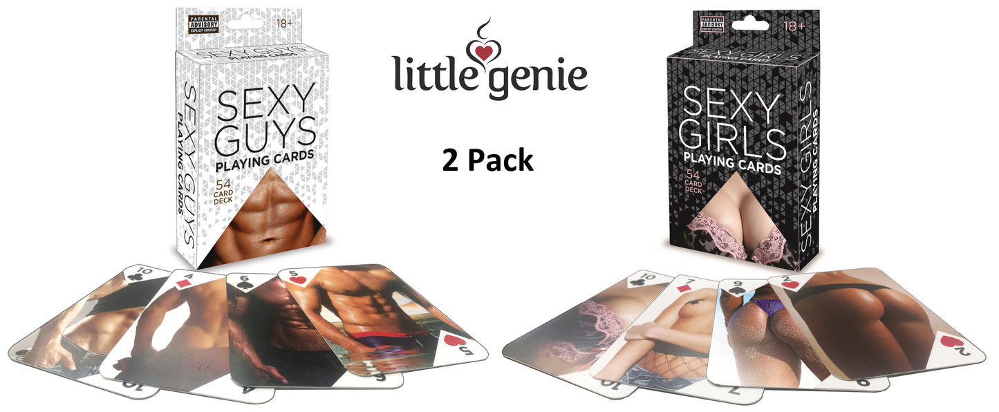 Little Genie | Sexy Girls + Sexy Guys Playing Cards - 2 Pack