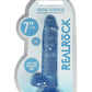 Shots Toys | REALROCK Crystal Clear 7"/17cm Realistic Dildo with Balls Blue