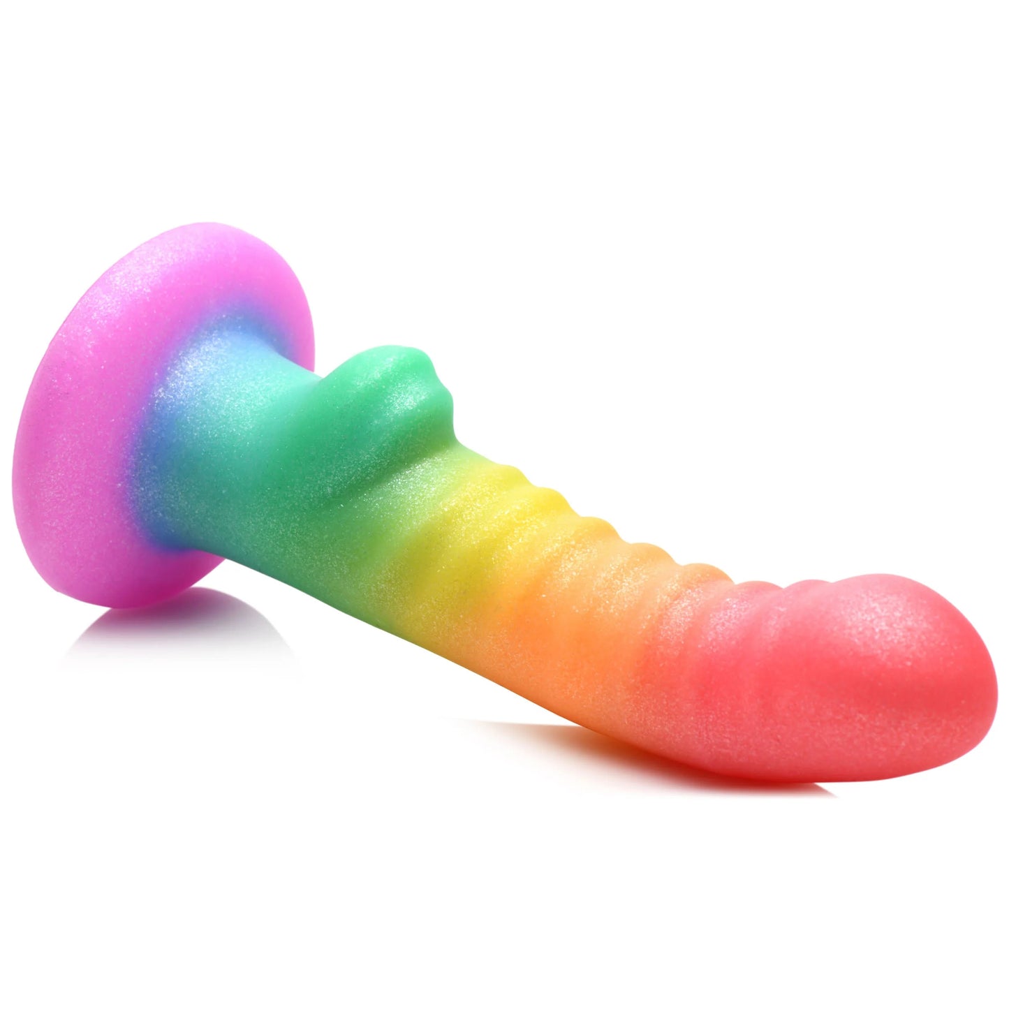 Curve Toys | Simply Sweet 6.5" Ribbed Rainbow Dildo