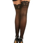 Dreamgirl Laced Stay-up Sheer Thigh High Black Size OS