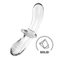 Satisfyer Double Crystal Clear Glass Double Ended Dildo Hot & Cold Temperature Play