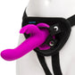 Love Honey Happy Rabbit Rechargeable Vibrating Strap on Harness Set Kit Purple