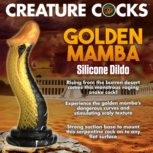 Creature Cocks Golden Snake Silicone Dildo