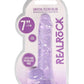 Shots Toys | REALROCK Crystal Clear 7"/17cm Realistic Dildo with Balls Purple