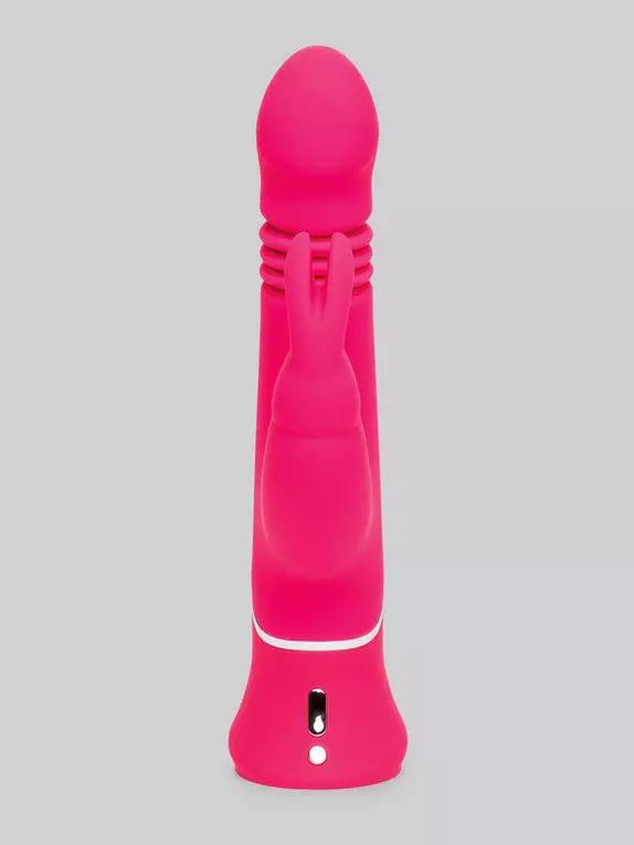 Love Honey Happy Rabbit Thrusting Realistic Rechargeable Rabbit Vibrator Pink