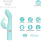 Pillow Talk Kinky Dual Massager Rabbit Vibrator w Swarovski Crystal Button Teal