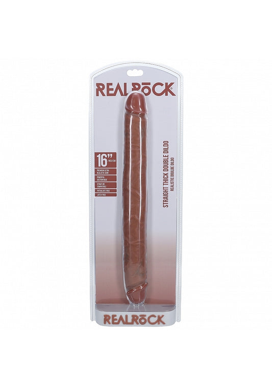 Shots Toys | REALROCK 40cm Thick Double Dildo - Tan (16") Thick Double Dong