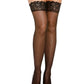 Dreamgirl Back Bow Stay-up Thigh High Black Size OS