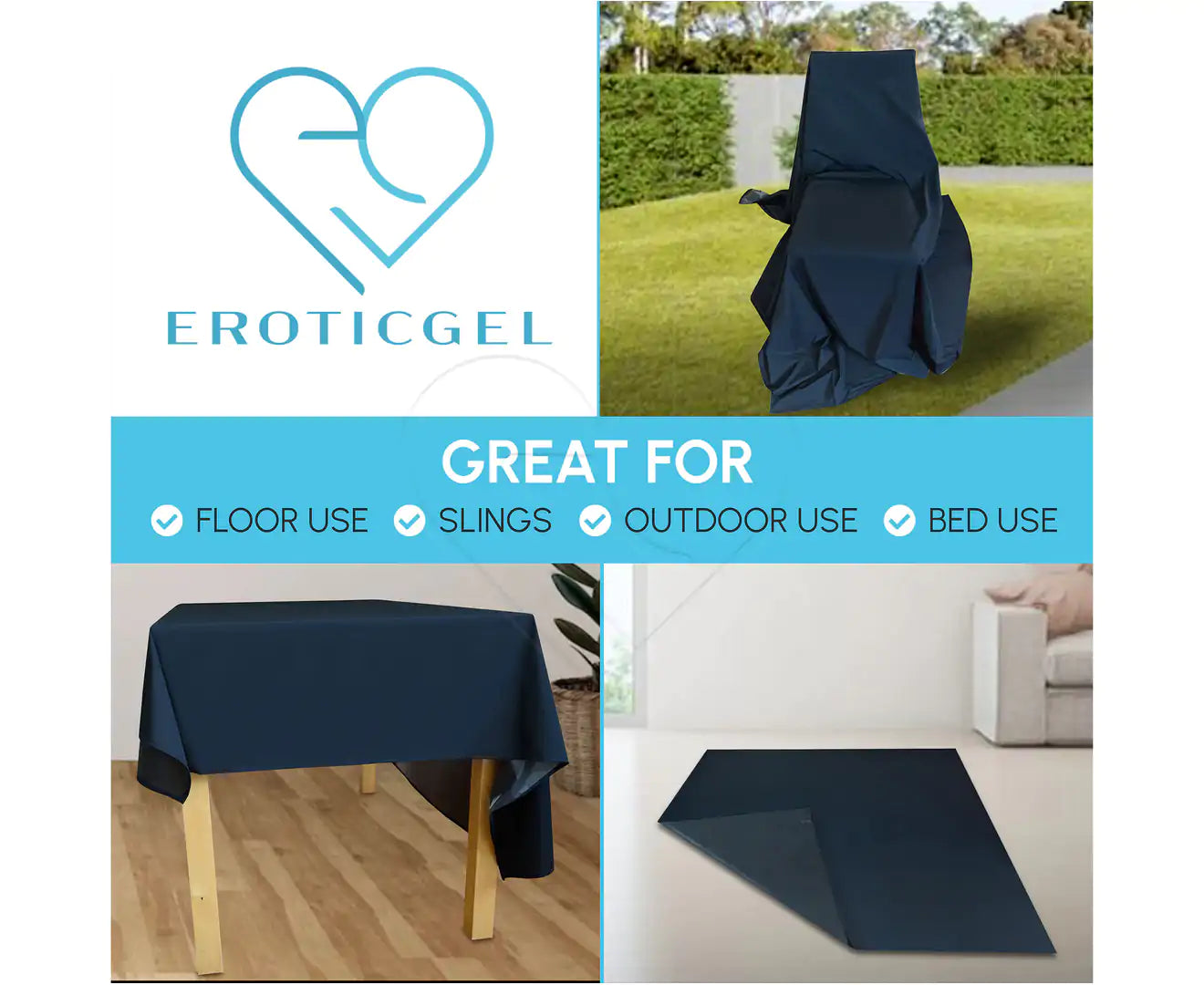 Eroticgel Waterproof Play Sheet 2m x 2m / 200cm X 200cm