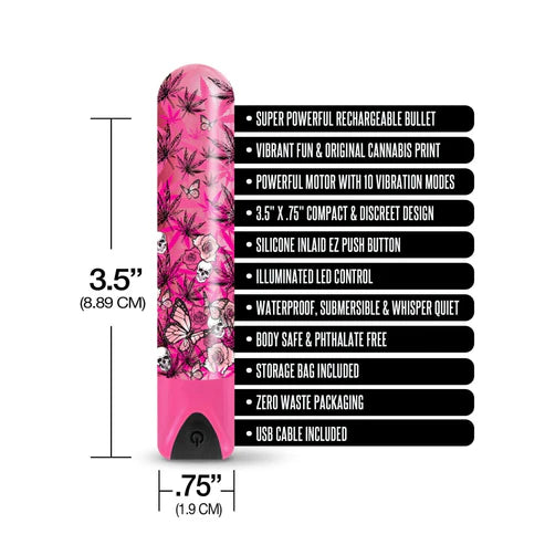 Global Novelties | Prints Charming Buzzed Higher Power Vibrator Blazing Beauty w/storage bag