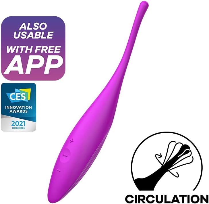 Satisfyer Twirling Joy Vibrator Fuchsia w App Control