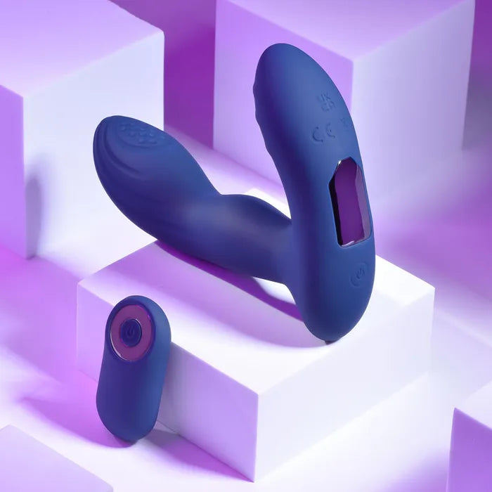 Playboy Pleasure PLEASURE PLEASER Blue USB Vibrating Prostate Massager Wireless