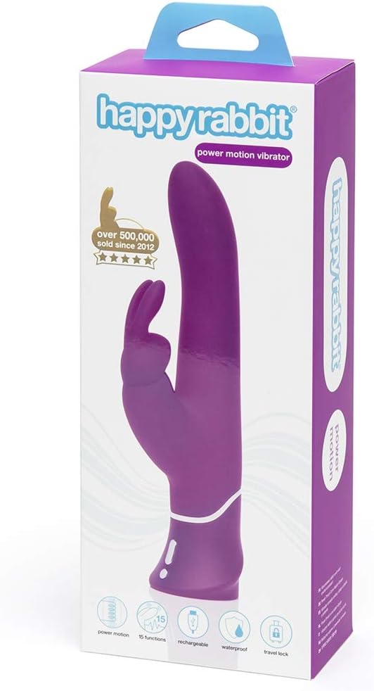 Love Honey Happy Rabbit Curve Power Motion Rabbit Vibrator Purple