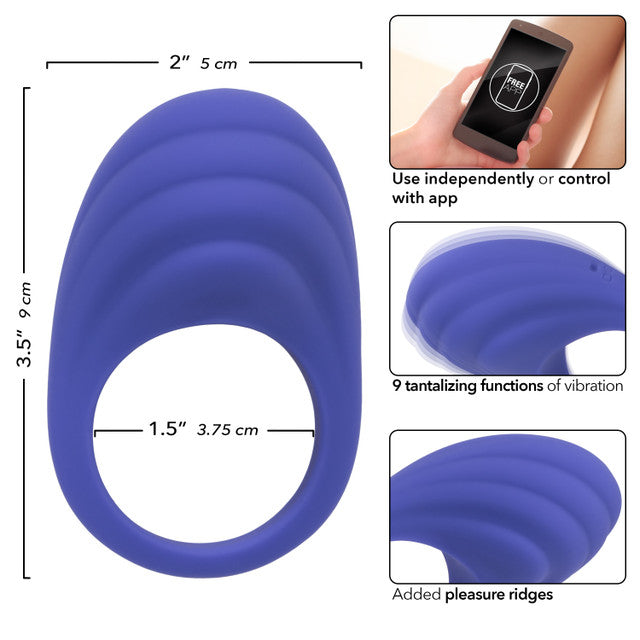 CalExotics Connect™ Couples Ring - App Control Unisex Vibrating Ring