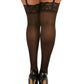 Dreamgirl Plus Size Lace Top Sheer Thigh High Black Size OSQ