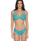 Dreamgirl Two-Piece Bralette Garter Panty Set Ocean Size OS