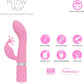 Pillow Talk Kinky Dual Massager Rabbit Vibrator w Swarovski Crystal Button Pink