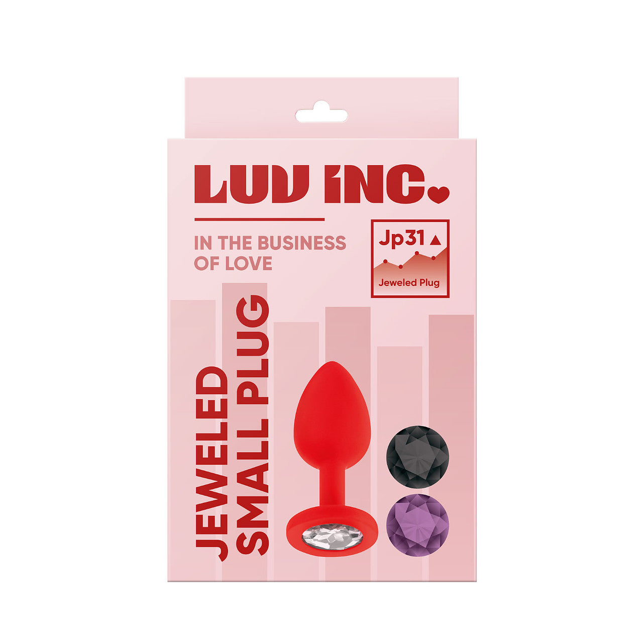 Luv Inc Jp31: Jeweled Plug with 3 Exchangeable Jewel Stones