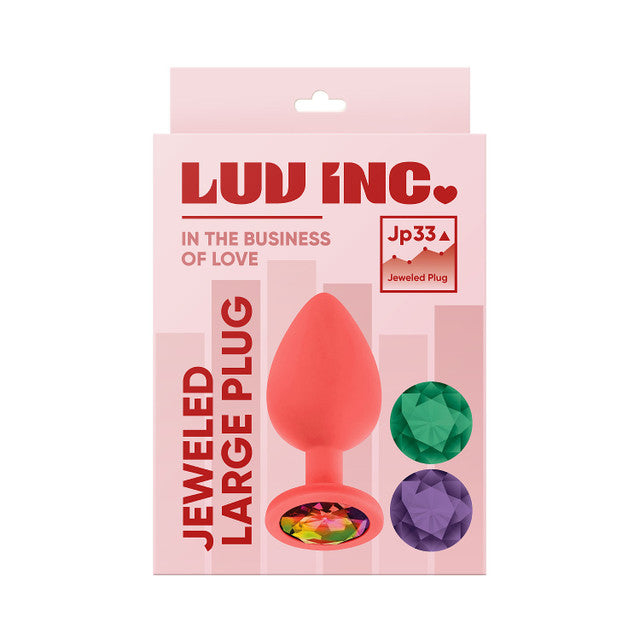 Luv Inc Jp31: Jeweled Plug with 3 Exchangeable Jewel Stones