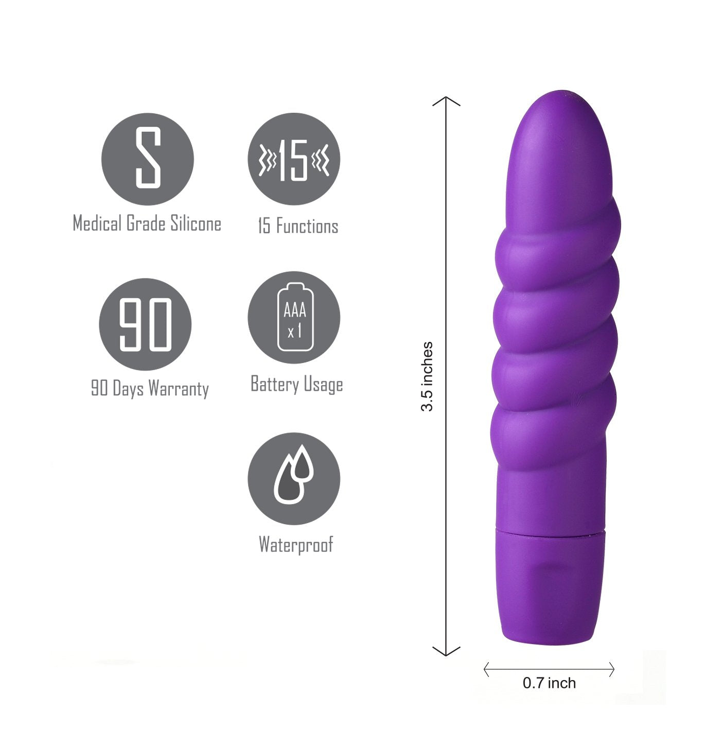 Maia Toys | Maia Sugr Purple 9cm Silicone Bullet Vibrator