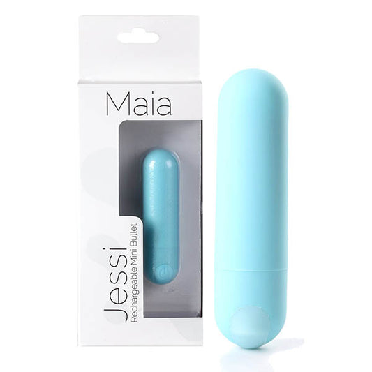 Maia Toys | Maia Jessi Teal Blue 7.6cm USB Rechargeable Bullet Vibrator