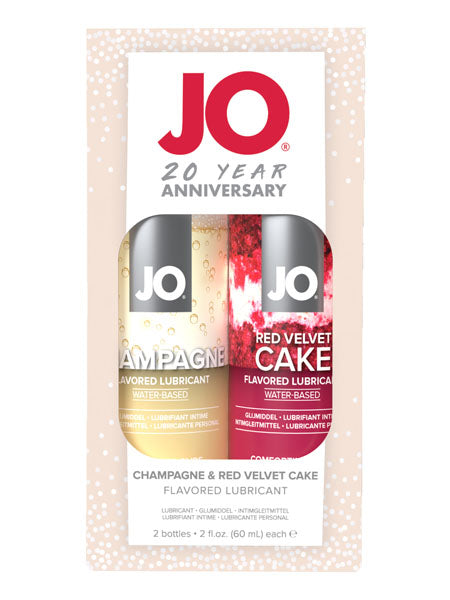 JO 20 Year Anniversary Champagne & Red Velvet Lubricant 2x60ml - 2 Pack