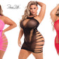 Pink Lipstick Back to Basixxx Hi Neck Dress Black/White/Pink Plus Size Q