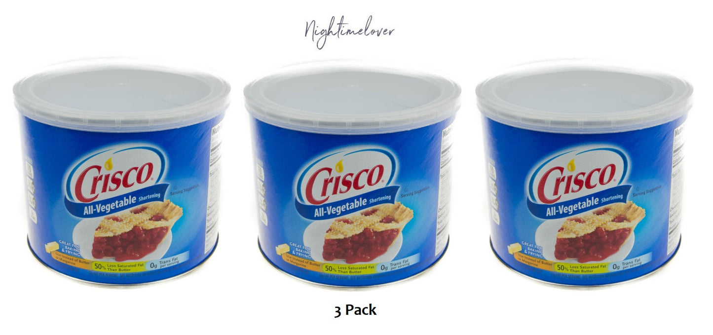 Crisco All-Vegetable Shortening Canister 3x440g - 3 Pack