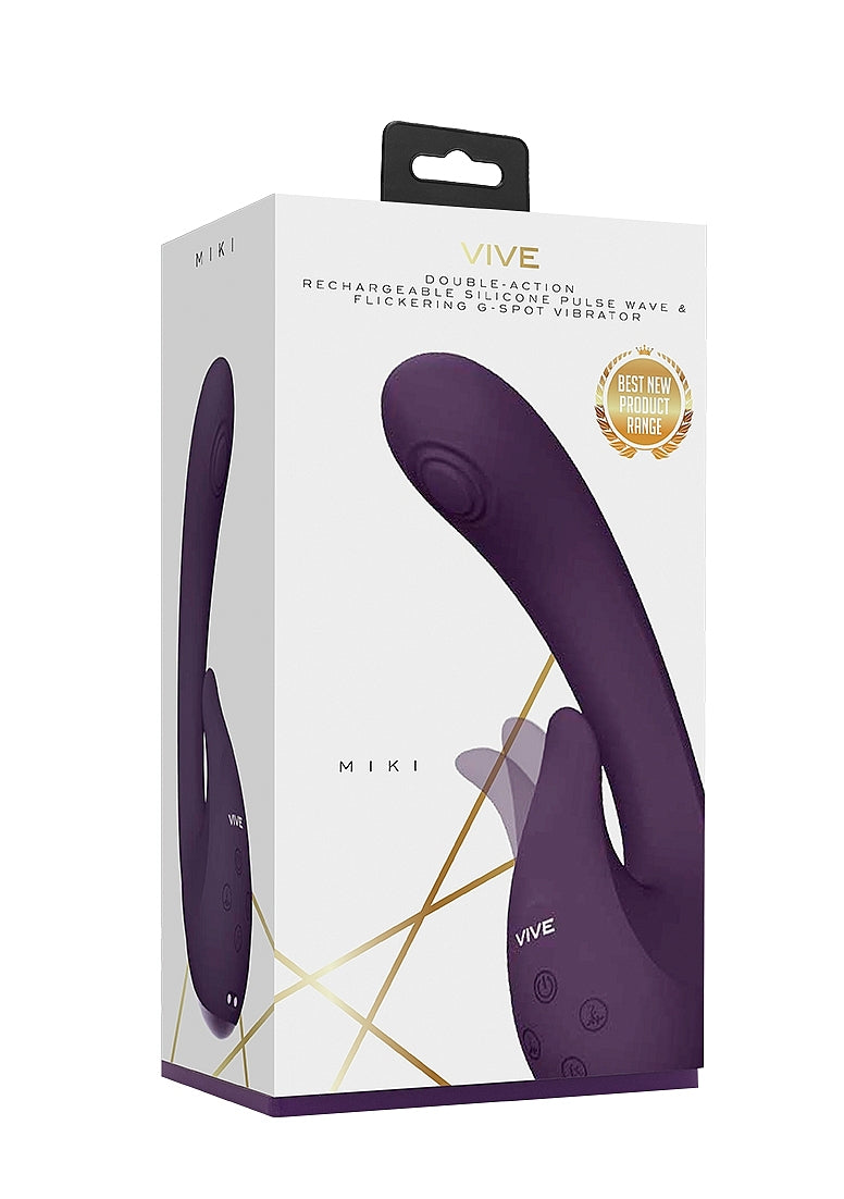 Shots Toys | VIVE Miki Double Action Pulse Wave Flickering G-Spot Vibrator Purple