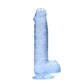 Shots Toys | REALROCK Crystal Clear 6"/15cm Realistic Dildo with Balls Blue