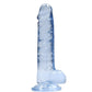 Shots Toys | REALROCK Crystal Clear 7"/17cm Realistic Dildo with Balls Blue