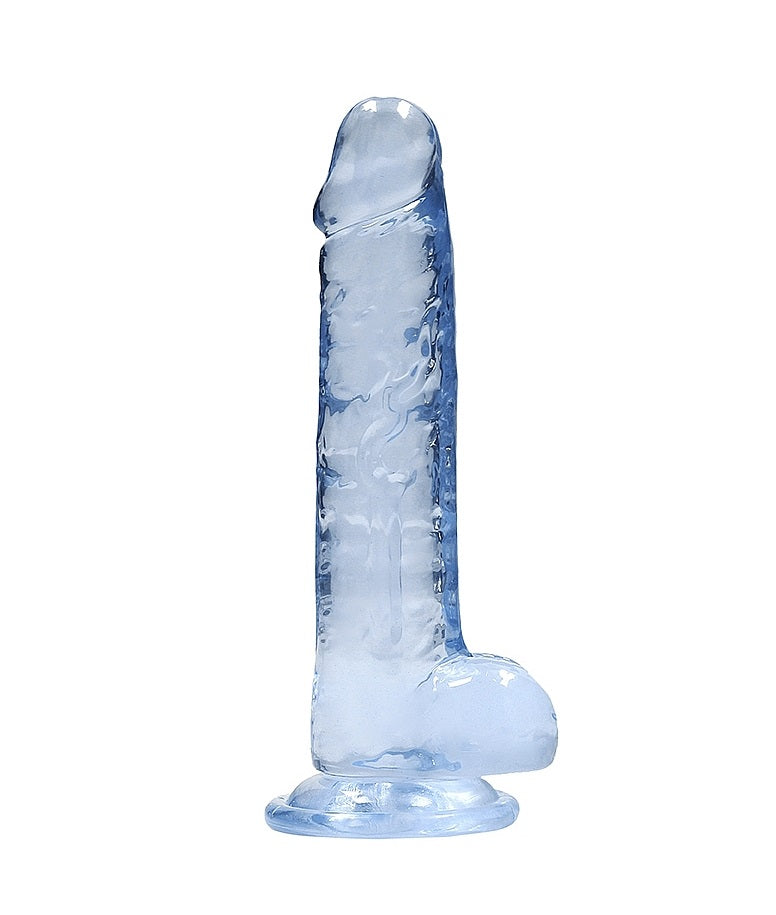 Shots Toys | REALROCK Crystal Clear 7"/17cm Realistic Dildo with Balls Blue