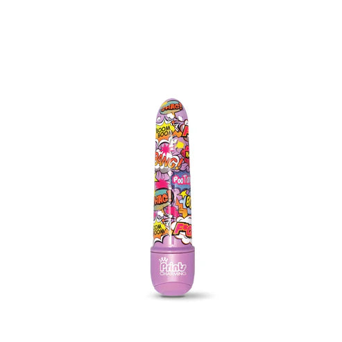 Global Novelties | Prints Charming Pop Tease 5" Mini Vibrator Purple w/storage bag