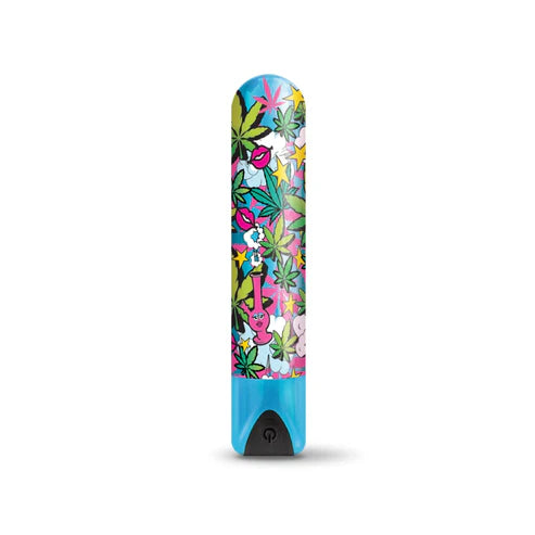 Global Novelties | Prints Charming Buzzed Higher Power Vibrator Stoner Chick w/storage bag