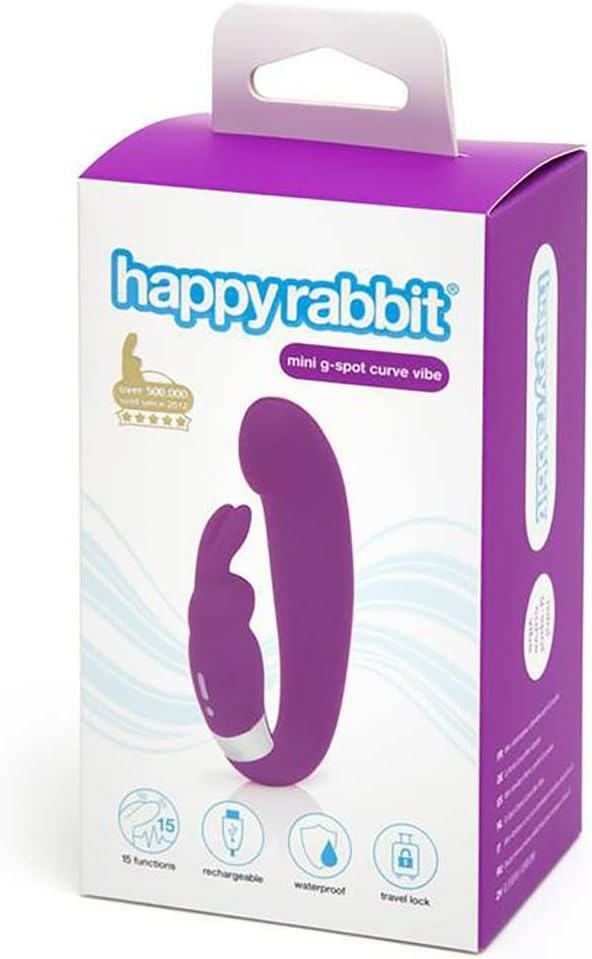 Love Honey Happy Rabbit Mini G-Spot Curve Vibe Purple