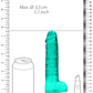 Shots Toys | REALROCK Crystal Clear 7"/17cm Realistic Dildo with Balls Turquoise