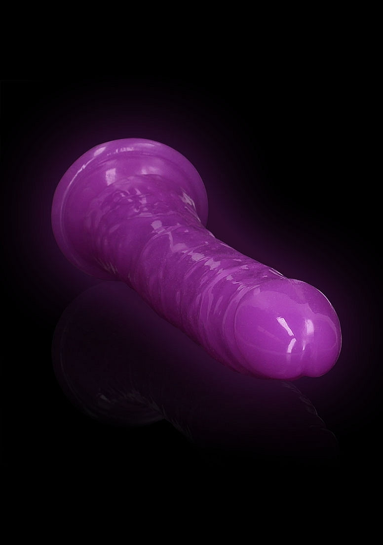 Shots Toys | REALROCK 32cm Slim Glow in the Dark Neon - Purple (11") Dildo Dong